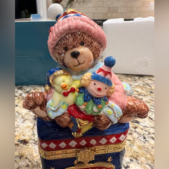 Vtg. Traditions Christmas Teddy Bear Keepsake Box - Picture 5 of 14